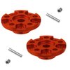 TOOMOD CW-01 Aluminum Rear Wheel Adapter Hub for Tamiya Lunch Box Chassis CW01 Upgrade Parts （Red）