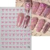 4 Sheets Bow Nail Stickers,Rhinestones Bows Nail Stickers For Nail Art Clear Nail Gems Nail Design Bowknot Nail Art Stickers Sparkle Nail Crystals Ribbon Bowknots Nail Decals Nail Art Nail Accessories