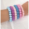 Little Trouble Solution Cute Candy Jelly Transparent Color 10pcs 3.5/5.5cm Set Spiral Hair Tie, Coil Elastics Ties, Telephone Wire Band, Ponytail Holder Bands (Mix (Purple, Pink, Blue))