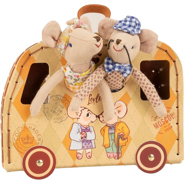LEVLOVS Christmas Mouse in a Matchbox Grandparents Mice Baby Registry Gift Mouse in Matchbox Sweden Mouse Doll