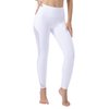 ONGASOFT Yoga Pants for Women Fitness Running Workout Leggings Tummy Control Side Pockets White