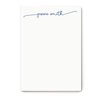 Personalized Notepad, Elegant Script Notepad with lowercase Calligraphy, Custom Memo Pad, Custom Brush Letter Notepad, Swash Script Pad
