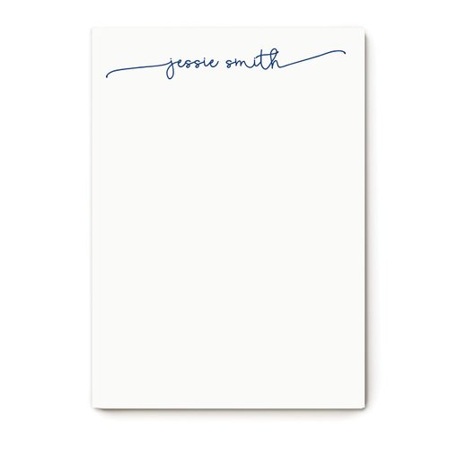 Personalized Notepad, Elegant Script Notepad with lowercase Calligraphy, Custom Memo Pad, Custom Brush Letter Notepad, Swash Script Pad