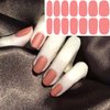 WOKOTO 20 Sheets Red Series Solid Color Full Nail Wraps with Nail File Self-Adhesive Nail Stickers Real Nail Polish Strips for Women Nails Art