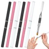 6 Pack Dual-Ended Polygel Brush and Picker Stainless Steel Manicure Polygel Mixing Picker Manicure Nail Polish Applicator Brush Nail Art Care Tools for Home Beauty Salon