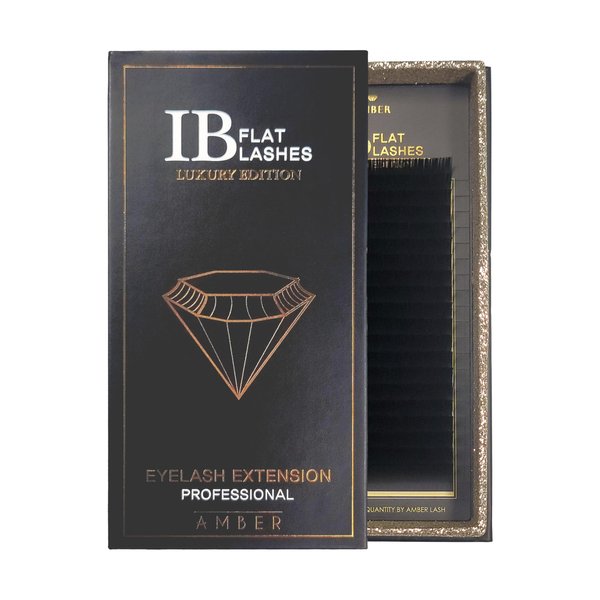 IB Lash, Premium Flat Lashes for Eyelash Extensions by Amber Lash, Light-weight, Matt-finish with Various Curls and Thickness (MIX [8-15 mm], 0.15mm J Curl)