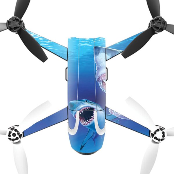 MightySkins Skin Compatible with Parrot Bebop 2 – Great Whites | Protective, Durable, and Unique Vinyl Decal wrap Cover | Easy to Apply, Remove, and Change Styles | Made in The USA