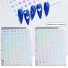 12 Sheet Aurora Nail Art Stickers Silver 3D Self-Adhesive Nail Decals Star Heart Snake Nail Stickers Line Flower Butterfly Holographic Designs Nail Supplies for Acrylic Nail DIY Decoration for Women