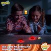 IPIDIPI TOYS Light Up Spinning Tops and Flying Saucer Disc - UFO Light Up Spinner Toy - Kids Party Favors, Goodie Bags Stuffers, School Prize Box Toys, Goodie Bag Fillers (Orange, Set of 12, 36 PCs)