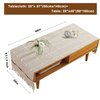 Ajerg Coffee Table Cloth, Boho Coffee Table Cover for Living Room Tablecloth Cover with Pockets & Tassel, Rectangle Striped Coffee Tablecloths Washer Dryer Fridge Top Dust Cover - 20x57inch
