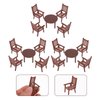 Toyvian 3 Sets Dollhouse Miniature Furniture Mini House Table and Chair Models Set 1: 30 Plastic Furniture Toy for DIY Fairy Garden Dollhouse Decoration Pretend Toys