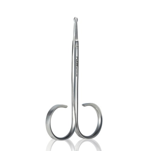 Rubis Duck Stainless Steel Scissors for Precise Nose and Ear Hair, 1F003, Made in Switzerland, Silver