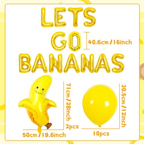 Lets Go Bananas Balloons Lets Go Bananas Birthday Decoration Lets Go Bananas Sign Lets Go Bananas Party Supplies