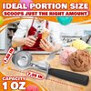 1 Oz Ice Cream Scoop with Trigger #30 - Versatile 1 Oz Scoop for Gelato, Cookie Dough Baking, Sorbet & Meatballs - Rust-Resistant Stainless Steel, Easy to Clean in Dishwasher, Non-Slip Handle