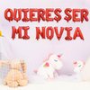 2 Set 34Pcs Red QUIERES SER MI NOVIA Letter Balloons 16in Balloon Foil Letter Decorations Party Decor Red Letter Balloons QUIERES SER MI NOVIA Party Supplies