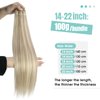 YoungSee Weft Real Human Hair Extensions, Blonde Highlight Soft Weft Extensions Human Hair Warm Ash Blonde Highlights Bleach Blonde Sew in Extensions Hair Extensions Weft 16Inch 100G