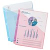 Avery Binder Pockets for 3 Ring Binders, Assorted (Blue, Clear, Green, Pink and Yellow), Pack of 5 Binder Pockets (75244)