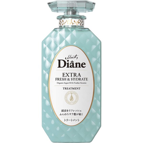 Moist Diane Perfect Beauty Extra Fresh & Hydrate Dry Scalp & Hair Treatment for Men & Women, Organic Keratin Scalp Refreshening Hair Treatment for Haircare from Japan, 15.2 fl oz/450mL