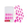 GoldFinger False Nails Kit, Jelly Color Ready to Wear Pink Fake Nails, Manicure Stick and Glue Included, Medium Length, Coffin Shape, Long-Lasting Hottest Trend Glue on Nails