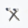 White Howlite Stone Hair Pins/Hair Clips (quantity of 2)