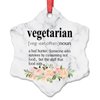 Madcolitote Vegetarian Definition Ornament for Christmas Tree Decor Vegan Personalized Christmas Ornaments 2024 Funny Vegetarian Word Meaning Ceramics Souvenir Gifts for Vegetarian 3 Inch