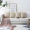 Home Brilliant Linen Throw Pillow Cover Burlap Square Cushion Cover Pillow Sham for Couch Living Room Fall Decor, Light Linen, 18x18 Inches(45cm)