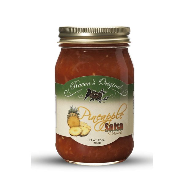Raven's Original Gourmet Salsa - All Natural - 17 Ounce Jar (Pineapple)