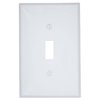 Leviton PJ1-WM 1-Gang Toggle Switch Wallplate, 10-Pack, White