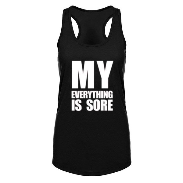 WINGZOO Womens Workout Tank Tops-Novelty Funny Saying Humor Fitness Gym Racerback Sleeveless Shirts for Women Black