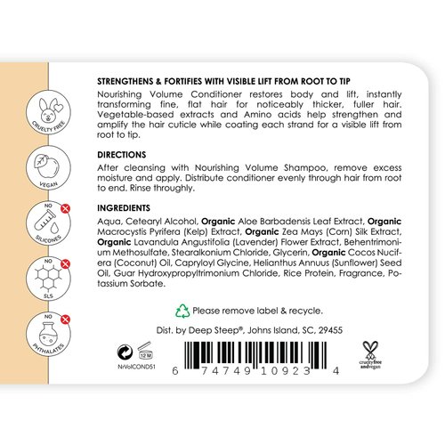 DEEP STEEP Volume Nourishing Conditioner, 17 FZ