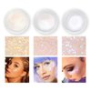 Holographic Body Glitter Gel for Body Face Hair Lip Makeup, Long-Lasting Waterproof Color Changing Sparkling Glitter Liquid Sequins, Suit for Music Festival Halloween Concerts Art Party for Women Gri