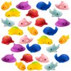 JOYIN 28 Pack Valentines Day Gift Cards with Kawaii Mochi Squishy Toys, Sea Animals Mochi Squeeze Toys, Stress Relief Fidget Toys for Kids Valentine Classroom Exchange, Party Favors Prizes