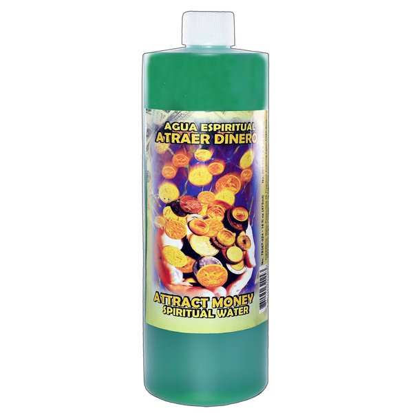 3 BOTTLES ATTRACT MONEY SPIRITUAL WATER-ATRAER DINERO AGUA ESPIRITUAL 16 OZ. - MAGICK PAGAN