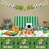 4 Pack Soccer Party Tablecloths Soccer Birthday Decorations 51'' X 86'' Plastic Disposable Sports Theme Party Table Covers Soccer Theme Table Cloth for Rectangle Tables Birthday Party Supplies Favors