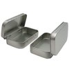 6 Pcs Metal Hinged Tin Box Container Mini Portable Small Storage Container Kit with Lid for Home Storage 3.7x2.3x0.8 Inch, Silver