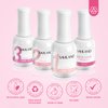 Saviland 8Pcs Dip Powder Liquid Set - 15ml/0.5oz Dip Powder Base and Top Coat, Actiator, Brush Saver, Nail File Nail Accessories for Dip Powder Nail Set