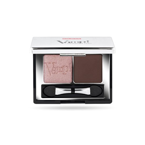 Pupa Milano Vamp! Eyeshadow Compact Duo 002 Pink Earth - Light, Smooth, Blendable, Cream Compact Shadow - Stunning, Colorful, Pigmented Shade - Paraben-Free Formula - 0.078 oz