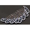 Janefashions 4.75'' Wave Blue Austrian Rhinestone Cystal Hair Side Comb Barrette Clip B142b