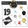 Happy 19th Birthday Balloons Black Set Decor - Cheers to 19 Years Old Party Theme Garland Banner Backdrop Decorations For Women and Men Supplies