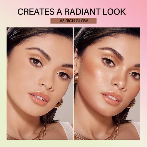 MEICOLY Cream Contour Stick, Bronzer Stick Facial Contouring Stick,Long Lasting Highlight Contour Makeup,Buildable Face Bronzer Face Shaping,03 Rich Glow