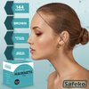 SAFEKO Hair Nets 144 PCS, Individually Wrapped, Lightweight Nylon Hairnets, Latex-Free | Dark Brown, Regular (21")