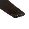 Full Shine Sew in Hand Tied Weft Hair Extensions Weft Extensions Human Hair Remy Human Hair Dark Brown Wefts Brazilian Hair For Women Invisible Weave Color #2 60 Gram 22 Inch