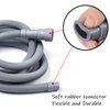 HLMOptimo 10 Feet Universal Washing Machine Drain Hose Flexible Dishwasher Drain Hose Extension Kits Corrugated Washer Hose w/ 1 Adapter 4 Hose Clamps 1 U-Bend Hose Holder (10 feet)