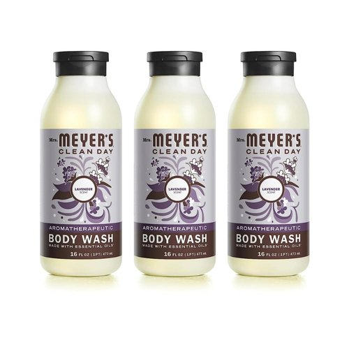 MRS. MEYER'S CLEAN DAY Body Wash, Lavender 16 Fl Oz (Pack of 3)