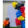 HKYOOD 160Pcs Race Car Balloon Garland Arch Kit - Car Wheels Checkered Balloons 18 12 10 5 Inch Different Size Balloons for Racing Car Two Fast 2nd Monster Theme Birthday Party Decorations Supplies