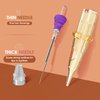 INKin Professional Tattoo Cartridge Needles Round Liner Permanent Makeup 1RL 0.35MM Needles for Hair-Scalp Rotary Pen Machine Supply 20Pcs (0.35mm/1RL)