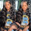 5x5 HD Lace Closure Wigs Human Hair 180% Density Wear and Go Glueless Wigs Human Hair Pre Plucked Pre Cut Body Wave Lace Front Wigs Human Hair for Black Women Upgraded No Glue Natural Color 26 Inch