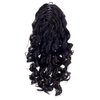 SWACC 12-Inch Short Screw Curls Claw Clip Ponytail Extensions Synthetic Clip in Drawstring Curly Ponytail Hairpiece Jaw Clip Hair Extension (Off Black-1B#)