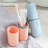 ZWCEGND Toothbrush Travel Case, Multifunctional Dustproof Toothbrush Cover, Portable Toothbrush Holder,Suitable for Business Camping Travel or Daily Use(Blue)