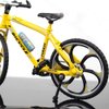 Lynkaye 1pcs Mini Bike Finger Mountain Bike Zinc Alloy Finger Mountain Bike Mini Bicycle Model Cool Boy Toy Decoration Crafts for Home,Bedroom,Living Room,Office,Study Decoration (Yellow)